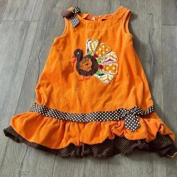 ❤️2/$30❤️Vintage Jessica Ann Handmade Girls Fall Dress- us  6 - Picture 1 of 6